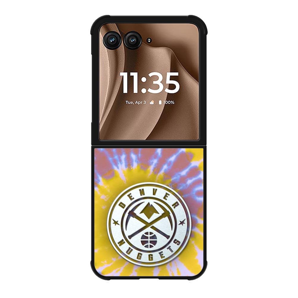 Denver Nuggets Tie Dye Style Logo Motorola Moto RAZR Plus 2025 Case