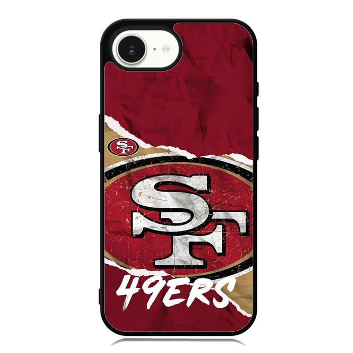 San Francisco 49Ers Torn Paper Style Logo iPhone 16e Case DC1617