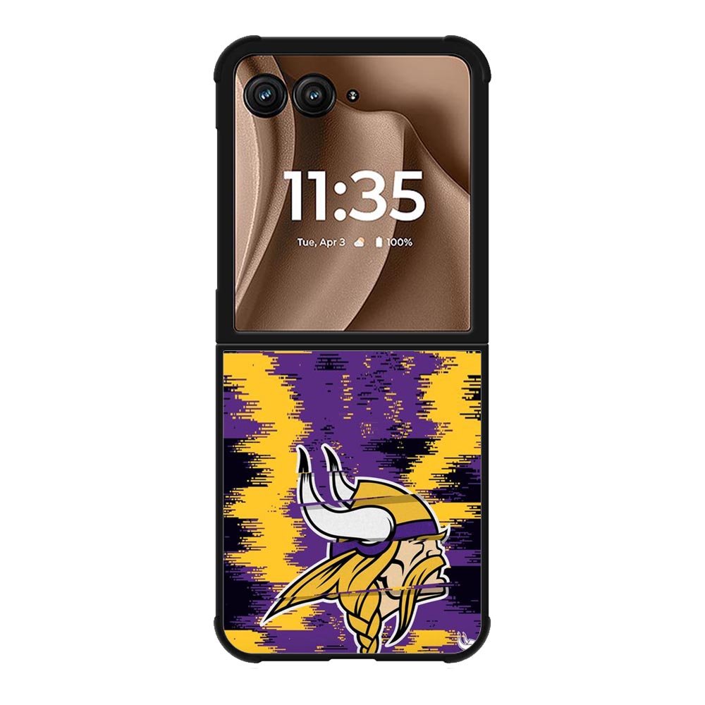 Minnesota Vikings Torn Paper Style Logo Motorola Moto RAZR Plus 2025 Case