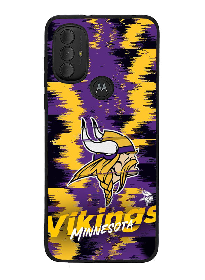 Minnesota Vikings Torn Paper Style Logo Motorola Moto G Pure 2021 , Moto G Power 2022 Case