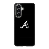 Atlanta braves logo black Samsung Galaxy A57 Case