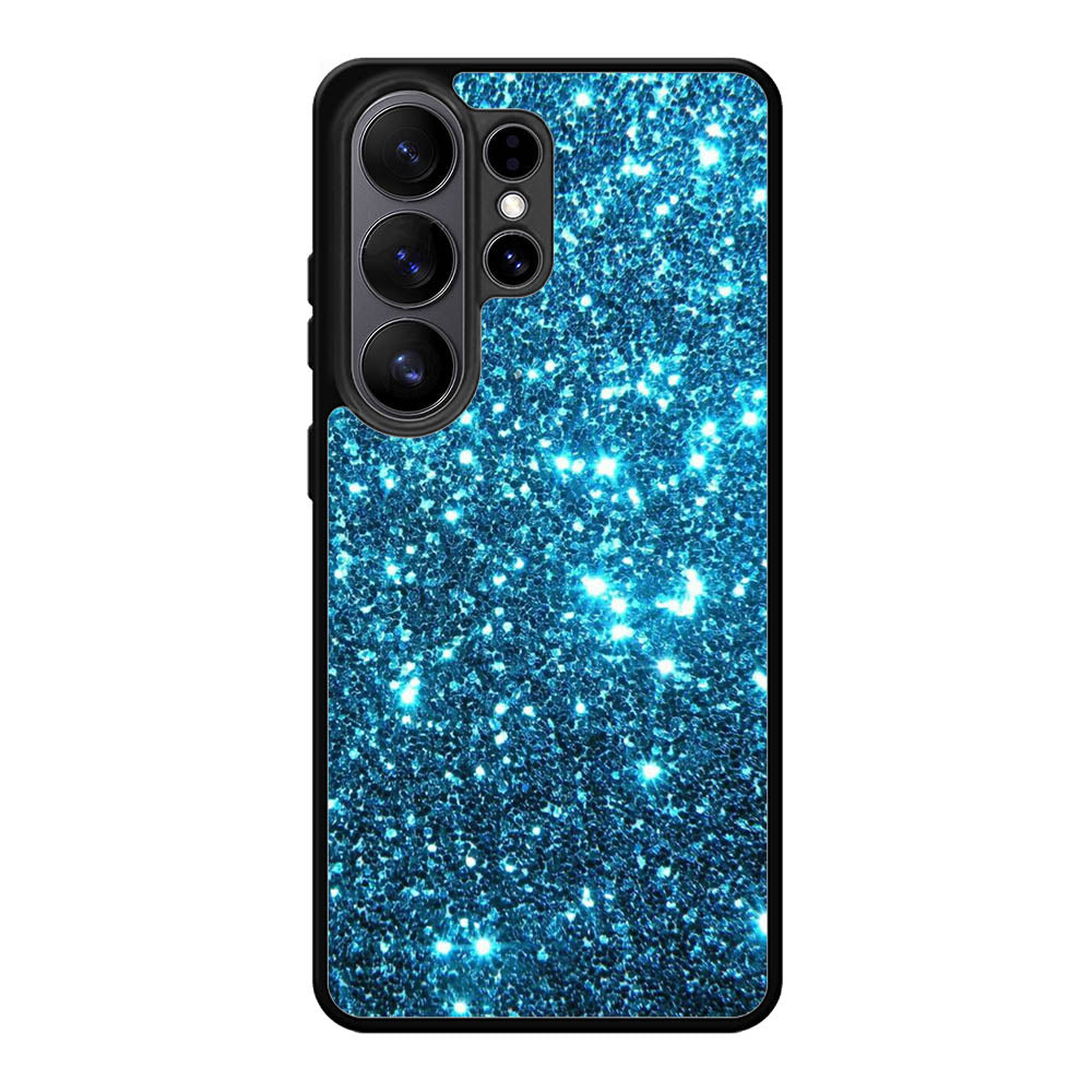 Blue bling sparkling sparkles Samsung Galaxy S26 Ultra phone case