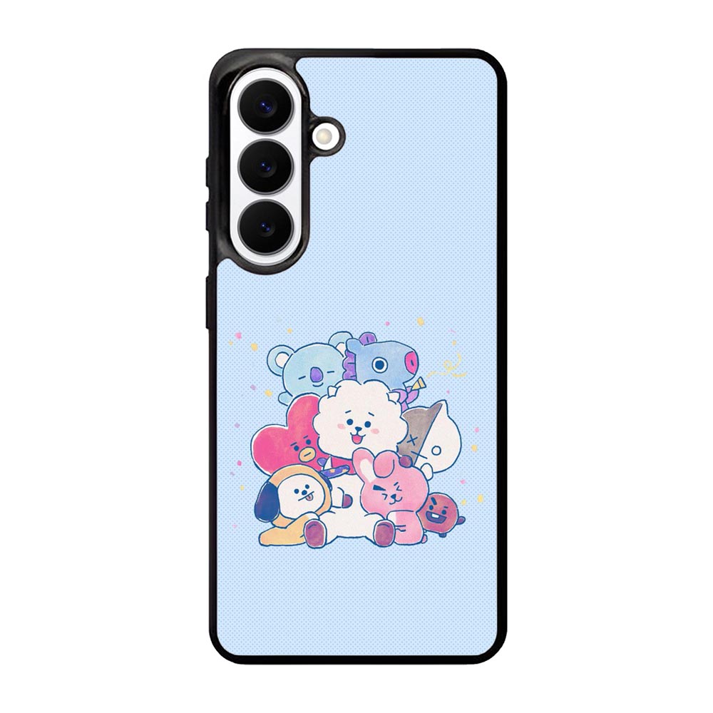 BTS BT21 Blue Texture Samsung Galaxy S26 phone case