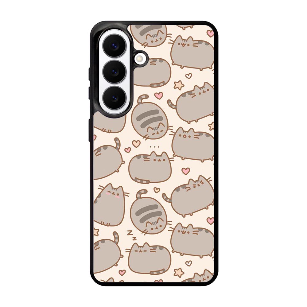 Pusheen The Cat Pattern Samsung Galaxy S26 phone case