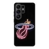 Miami Heat Neon Logo Samsung Galaxy S26 Ultra Case
