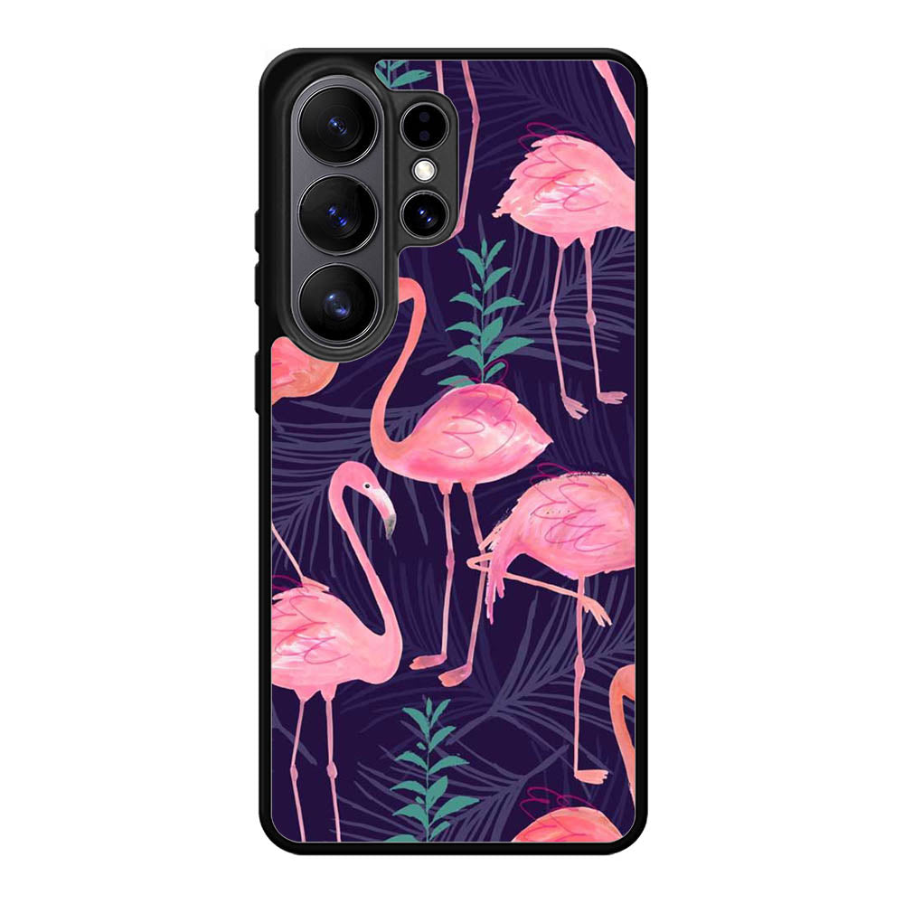 Flamingo Purple Pattern Samsung Galaxy S26 Ultra phone case