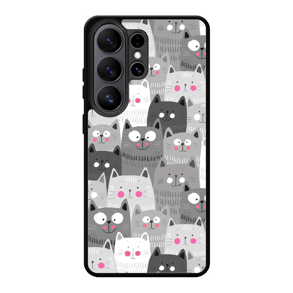 Cat Pattern Samsung Galaxy S26 Ultra phone case