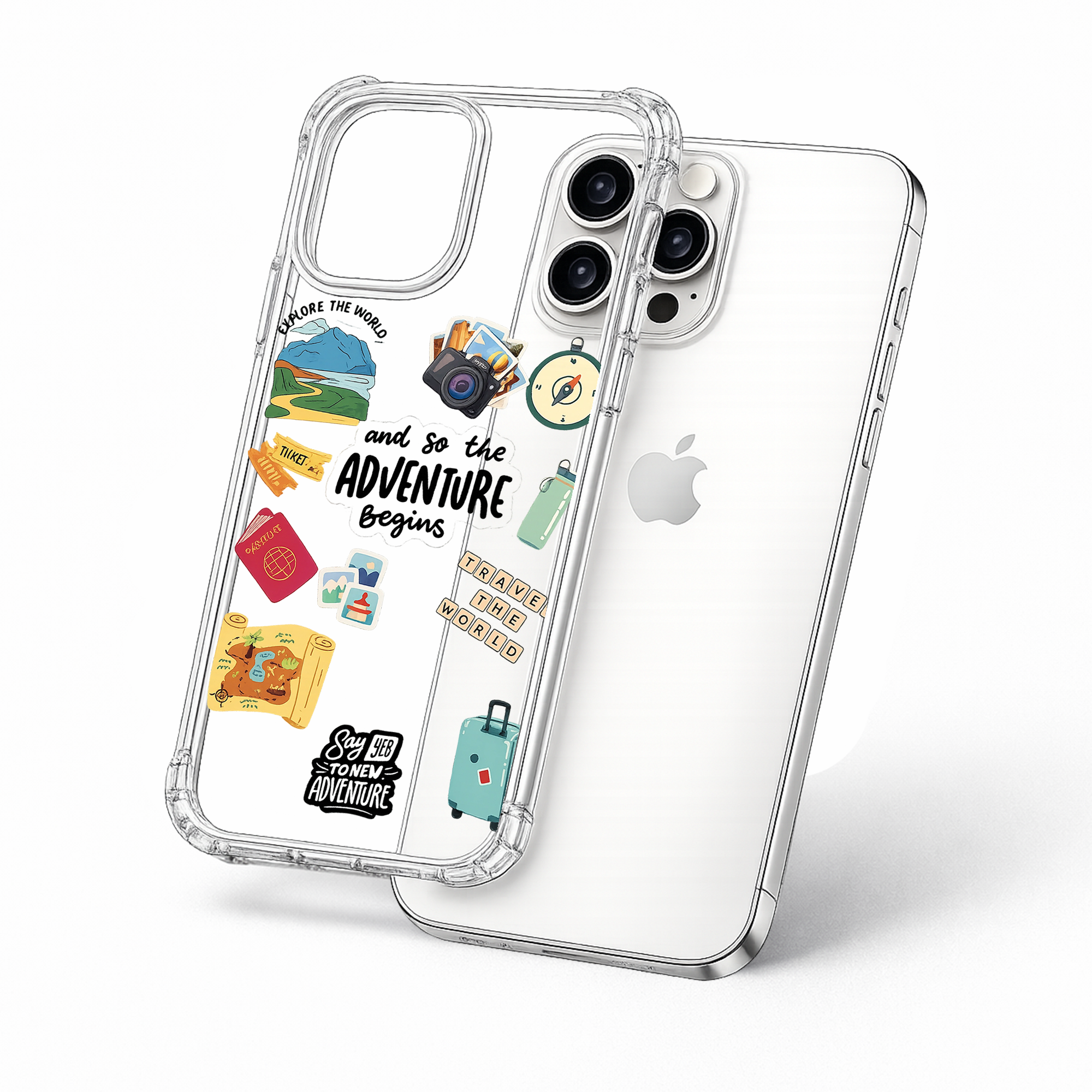 Adventure Travel Phone Case for iPhone & Samsung | Cute Clear MagSafe