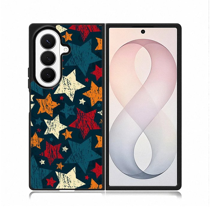 Star Pattren Case Samsung Galaxy Z Fold 8 Ultra Case DC1733
