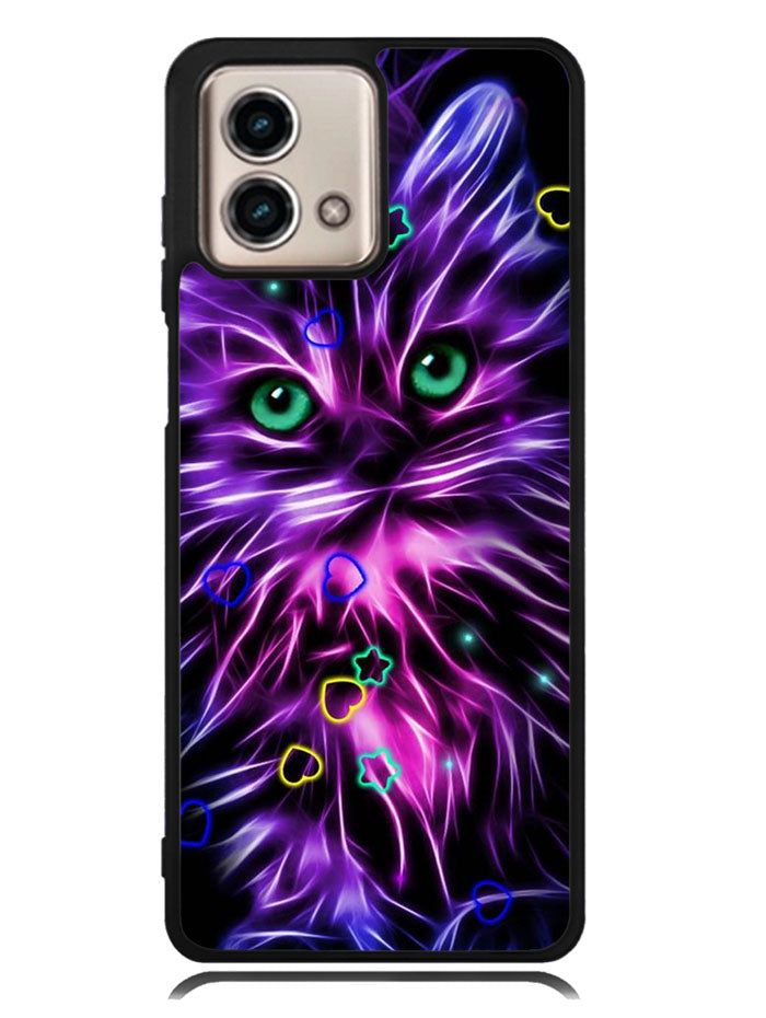 Cat Glow Purple 1st Motorola Moto G Stylus 5G 2023 Case