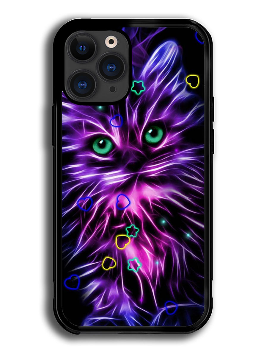 Cat Glow Purple 1st iPhone 12 Pro Max Case