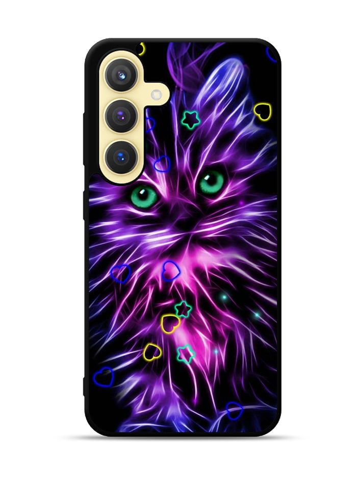 Cat Glow Purple 1st Samsung Galaxy S25 Plus 5G , Samsung Galaxy S25+ 5G Case