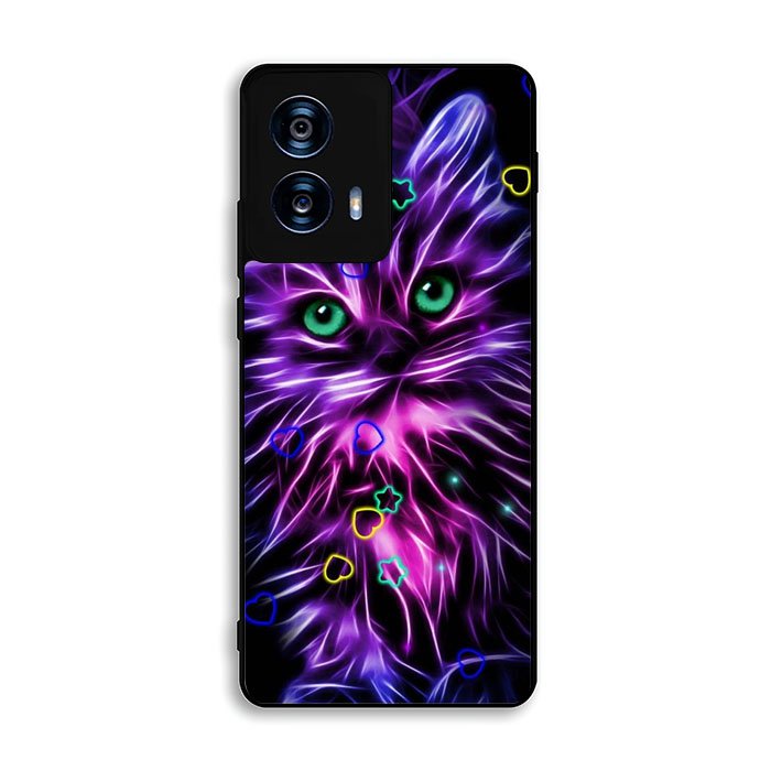 Cat Glow Purple 1st Motorola Moto G Power 5G 2024 Case DC7121
