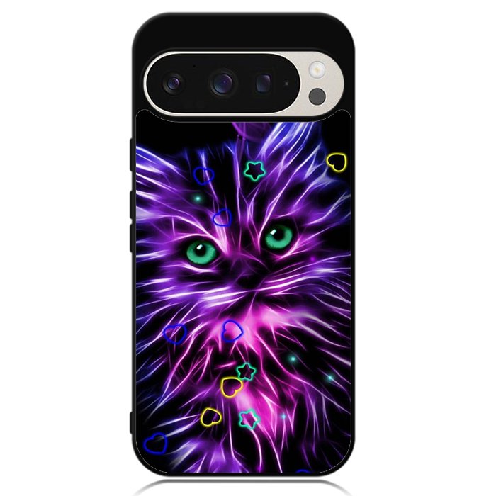 Cat Glow Purple 1st Google Pixel 9 Pro XL Case