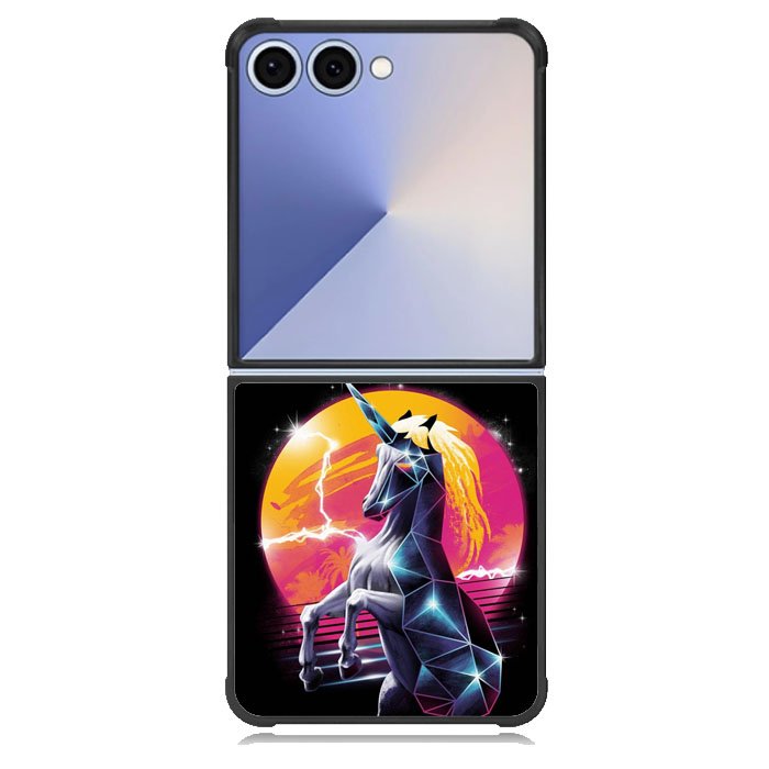 Unicorn Black Colors Samsung Galaxy Z Flip 7 Case DC1922