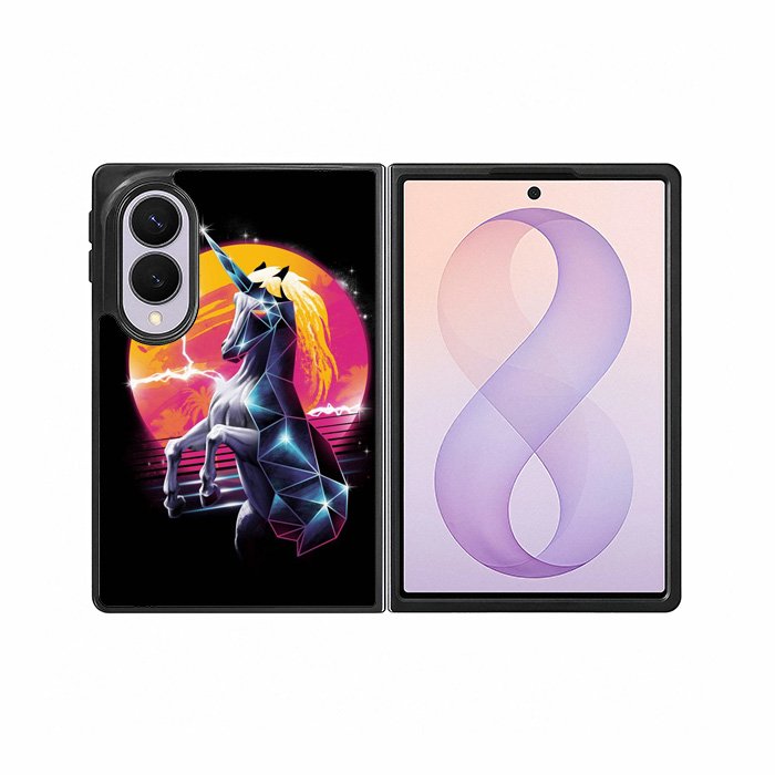 Unicorn Black Colors Samsung Galaxy Z Fold 8 Case DC1922