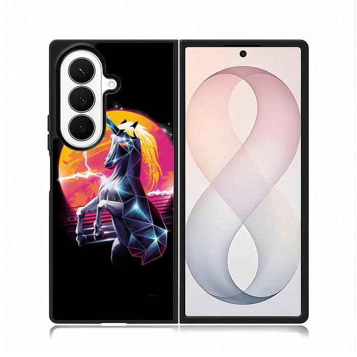 Unicorn Black Colors Samsung Galaxy Z Fold 8 Ultra Case DC1922