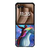 Deadpool on a Unicorn Motorola Moto RAZR Plus 2025 Case