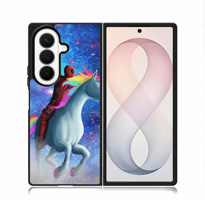 Deadpool on a Unicorn Samsung Galaxy Z Fold 8 Ultra Case