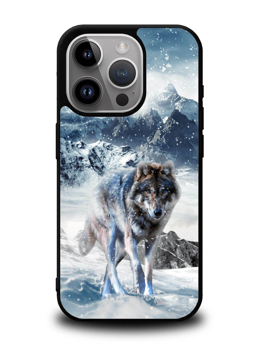 White Wolf iPhone 15 Pro Case