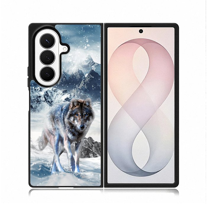White Wolf Samsung Galaxy Z Fold 8 Ultra Case