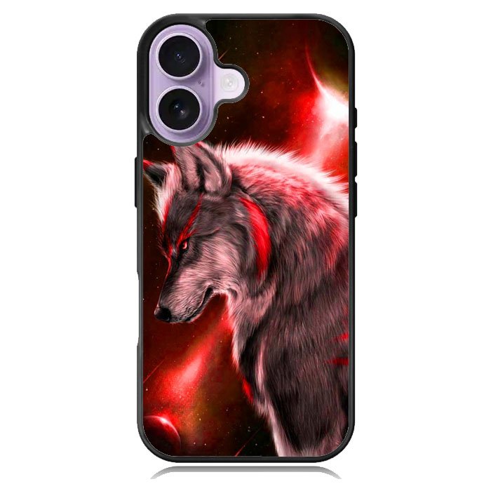 Cool Wolf Red iPhone 16 Case DC0383