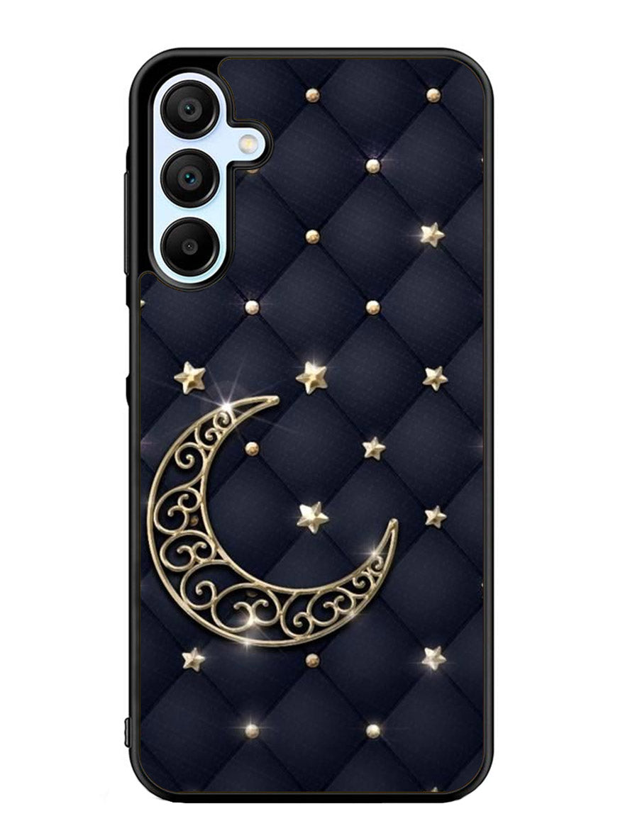Golden Stars and Moon Samsung Galaxy A25 5G Case