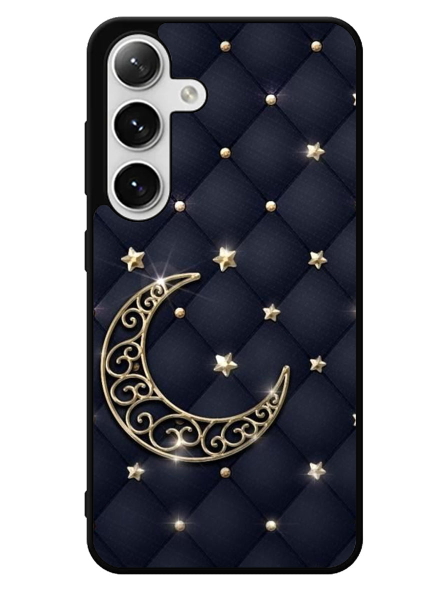 Golden Stars and Moon Samsung Galaxy S24 5G Case