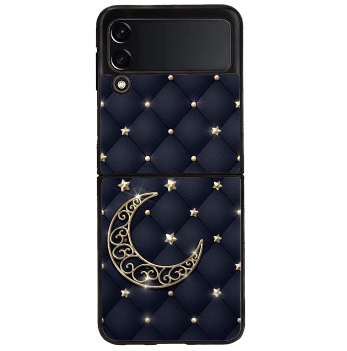 Golden Stars and Moon Samsung Galaxy Z Flip 4 5G 2022 Case