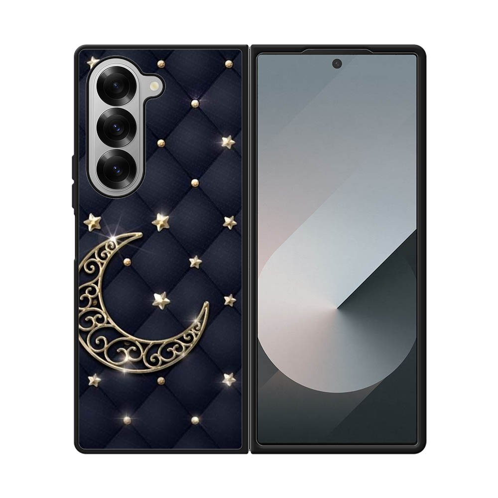 Golden Stars and Moon Samsung Galaxy Z Fold 7 5G Case