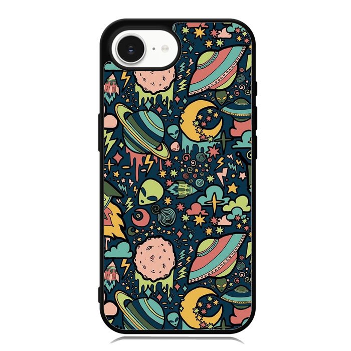Aliens Rockets Space iPhone 16e Case DC0055