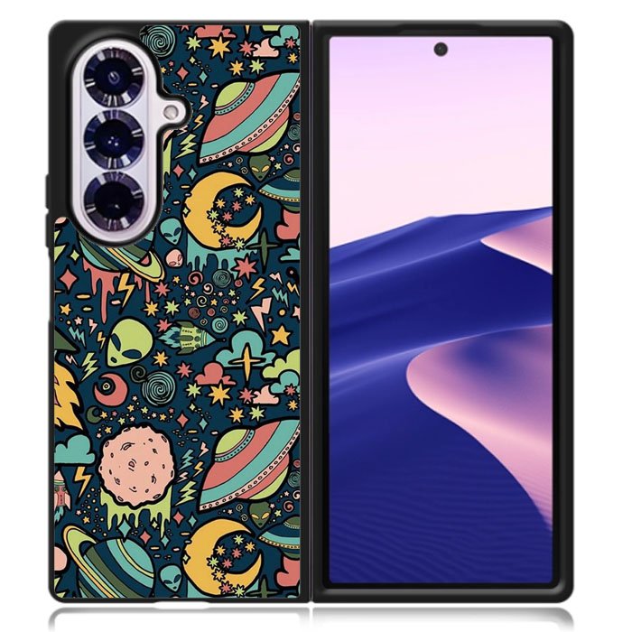 Aliens Rockets Space Samsung Galaxy Z Fold 7 Case DC0055