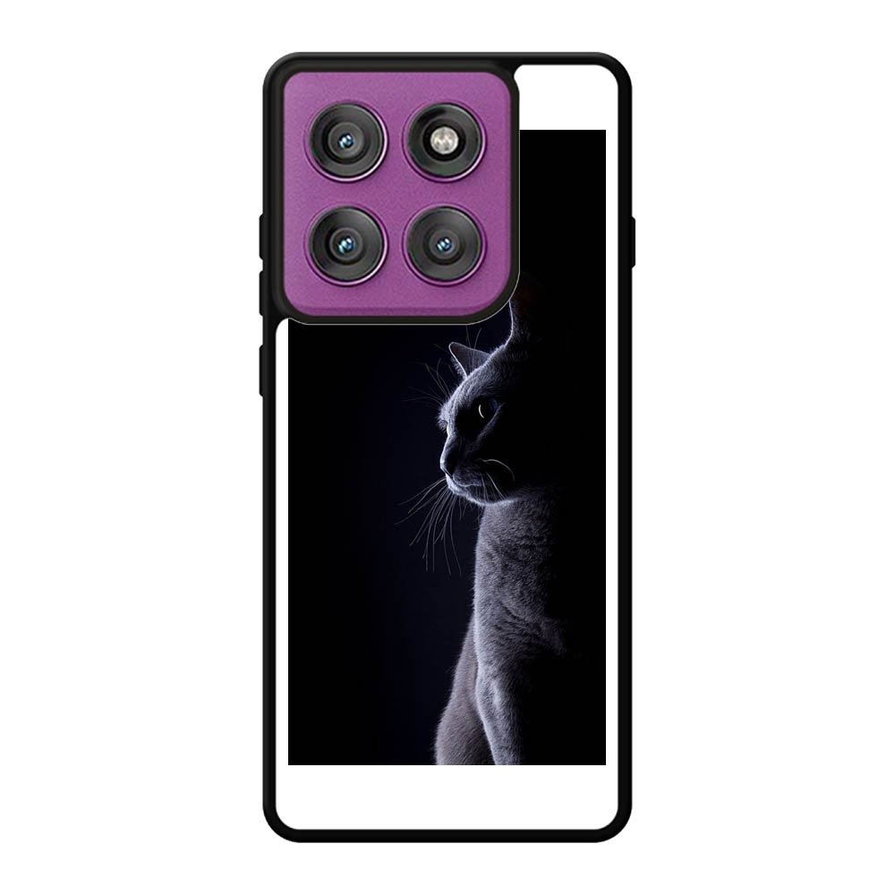 Cat Black White Motorola Moto Edge 60 Pro Case