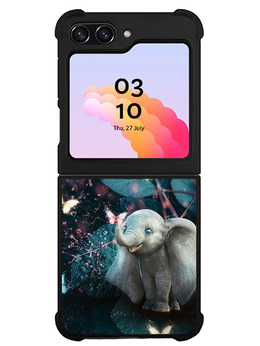 Butterfly Elephant Light F Samsung Galaxy Z Flip 5 5G 2023 Case