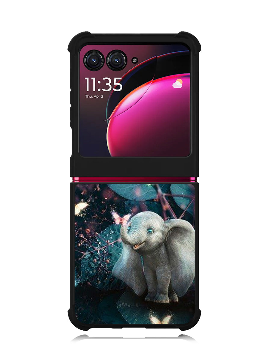 Butterfly Elephant Light F Motorola Moto Razr Plus 2023 , Moto Razr+ 2023 Case