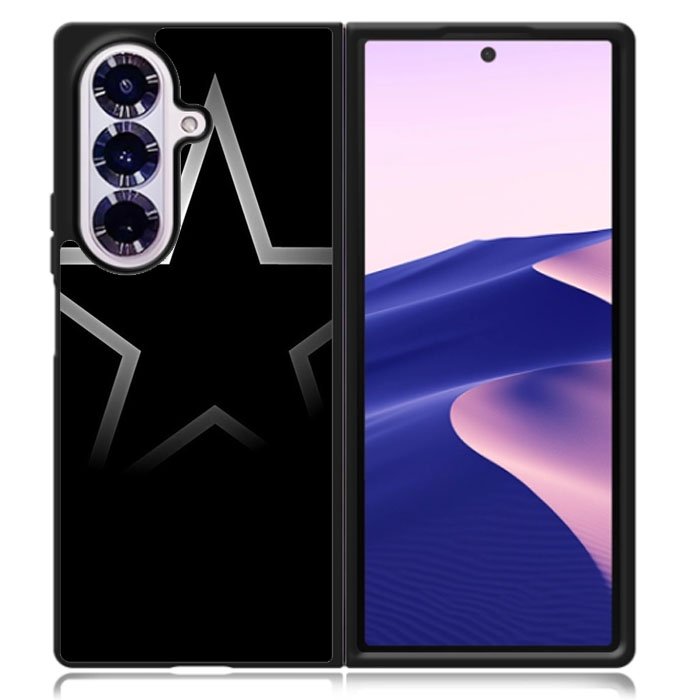 Dallas Cowboy Black Case Samsung Galaxy Z Fold 7 Case DC0424
