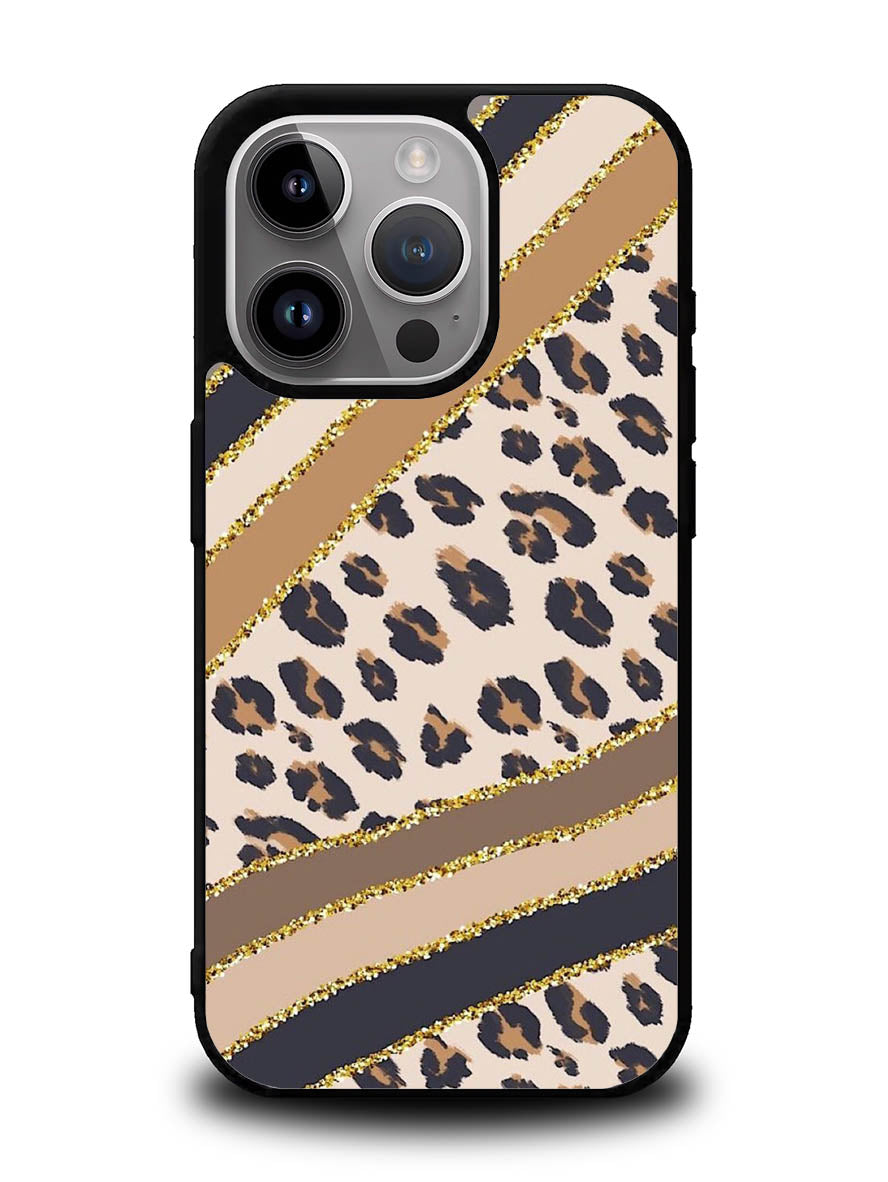 Leopard Gold iPhone 15 Pro Case