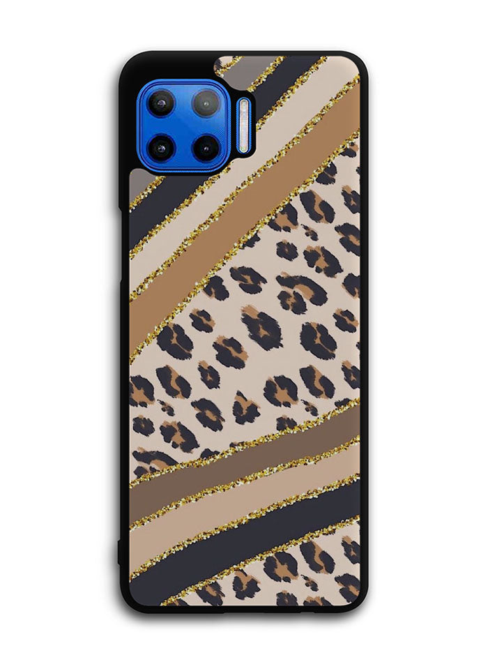 Leopard Gold Motorola Moto One 5G Case , Moto One 5G UW Case , Moto G 5G Plus Case