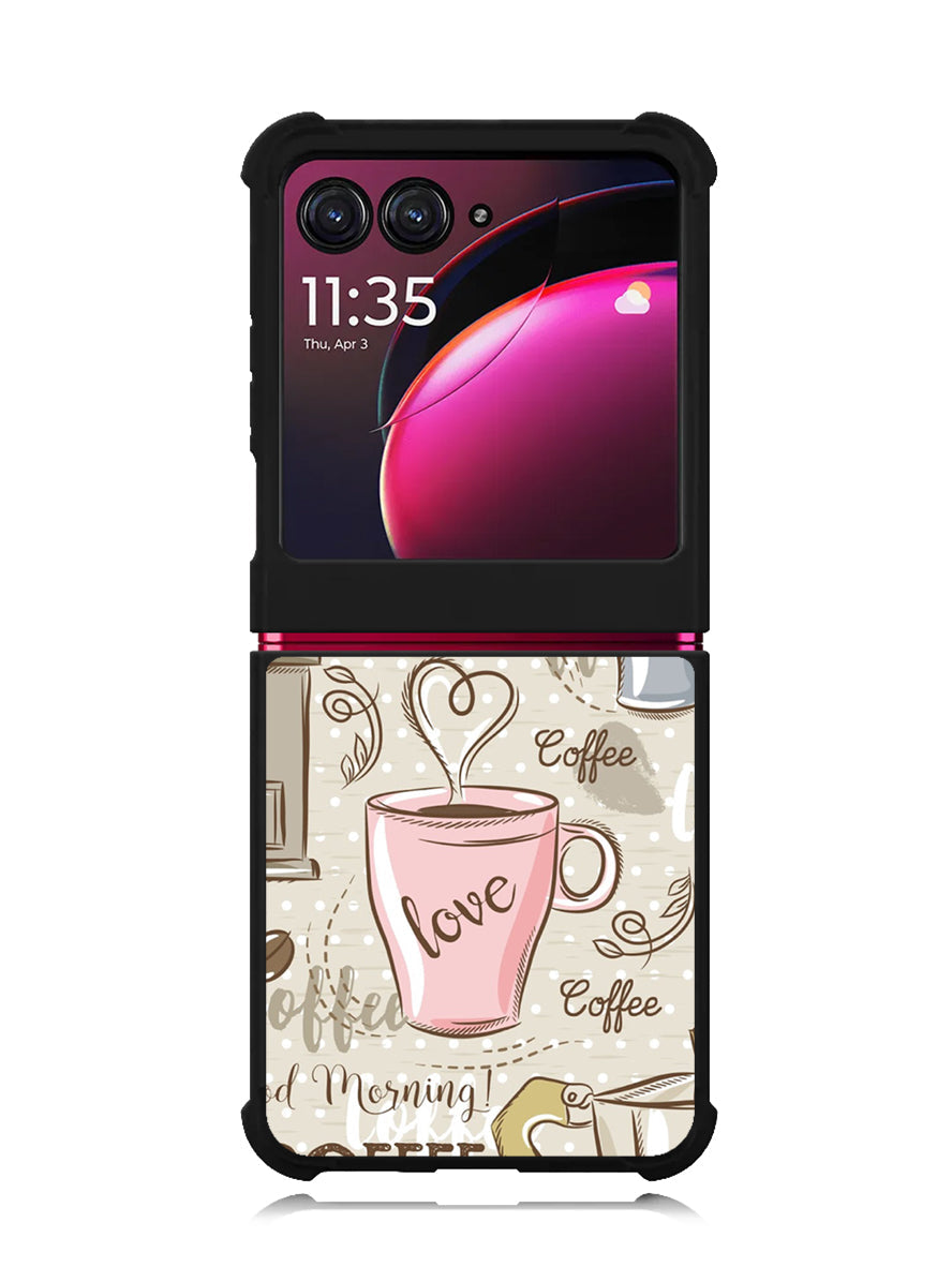 Coffee Wallpaper Cute Motorola Moto Razr Plus 2023 , Moto Razr+ 2023 Case
