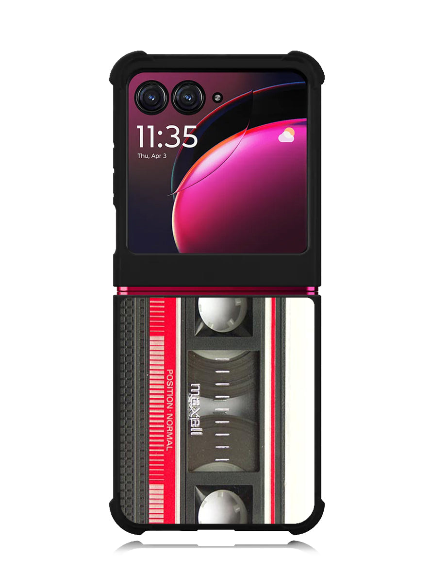 Retro Cassette Tape 1st Motorola Moto Razr Plus 2023 , Moto Razr+ 2023 Case