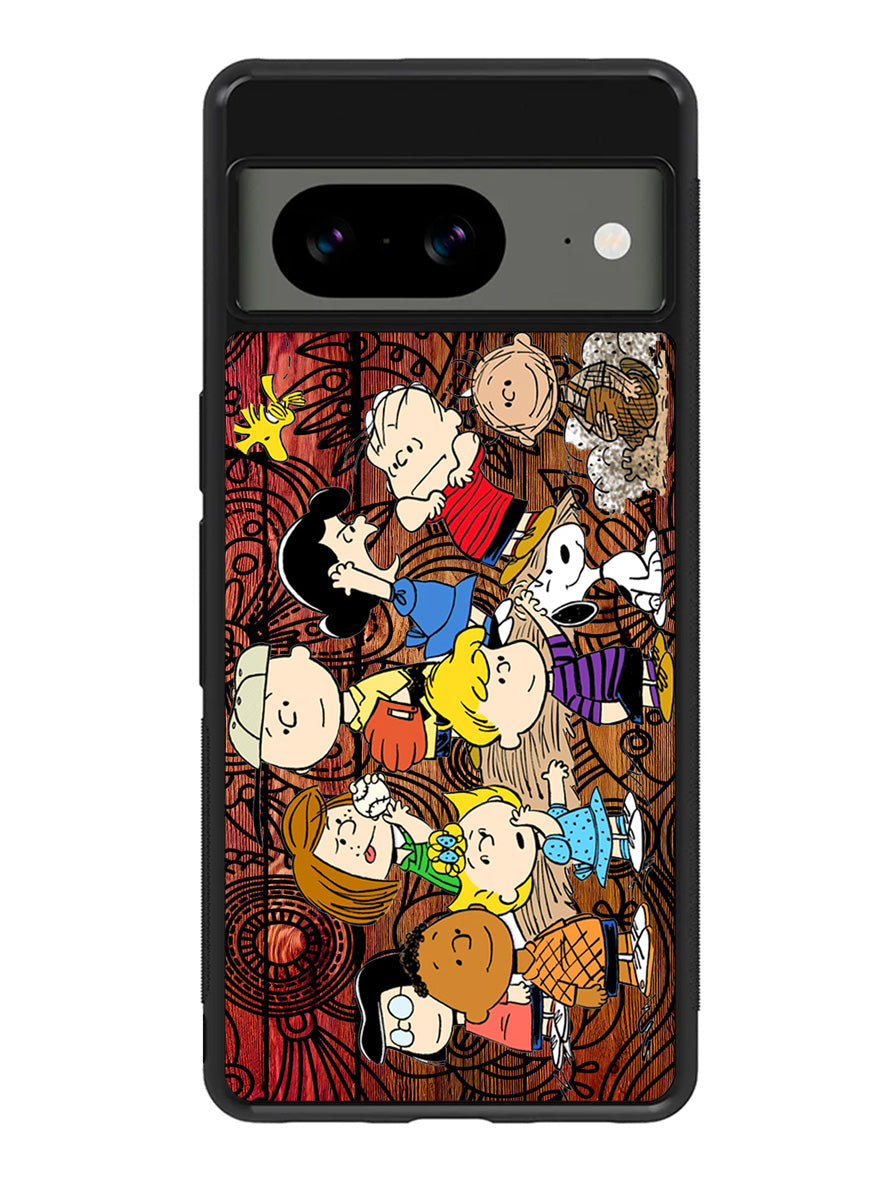 Peanuts In Background Wood Art Google Pixel 8 Case