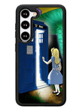Alice Wonderland On Tardis Samsung Galaxy S23 Plus 5G / Samsung Galaxy S23+ 5G Case