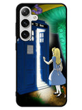 Alice Wonderland On Tardis Samsung Galaxy S24 5G Case