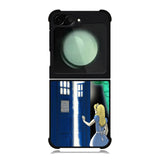 Alice Wonderland On Tardis Samsung Galaxy Z Flip 6 Case