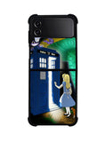 Alice Wonderland On Tardis Samsung Galaxy Z Flip 4 5G 2022 Case