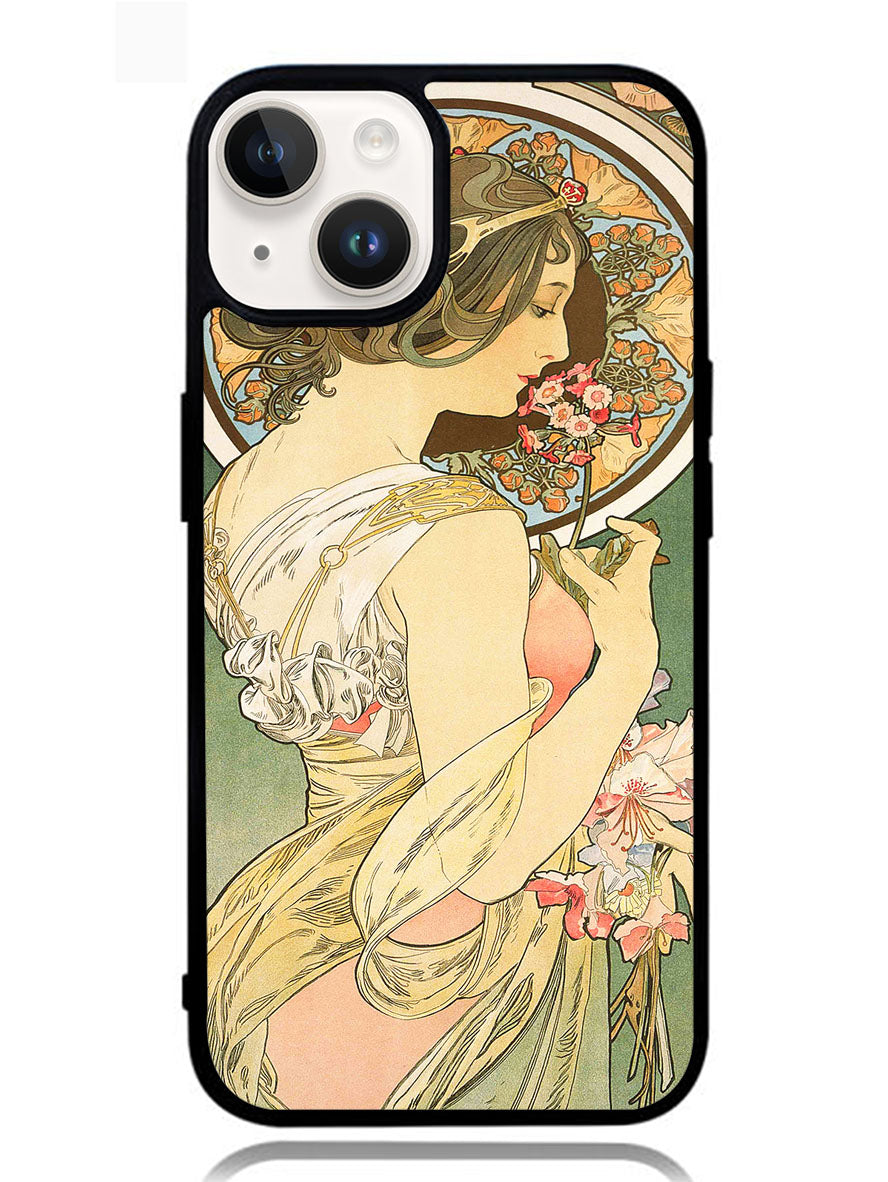 Alphonse Mucha Primrose Art Nouveau Google iPhone 14 Case BLN0232