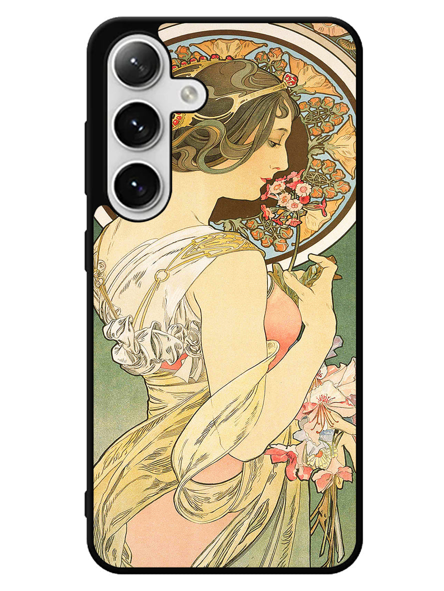 Alphonse Mucha Primrose Art Nouveau Samsung Galaxy S25 5G Case