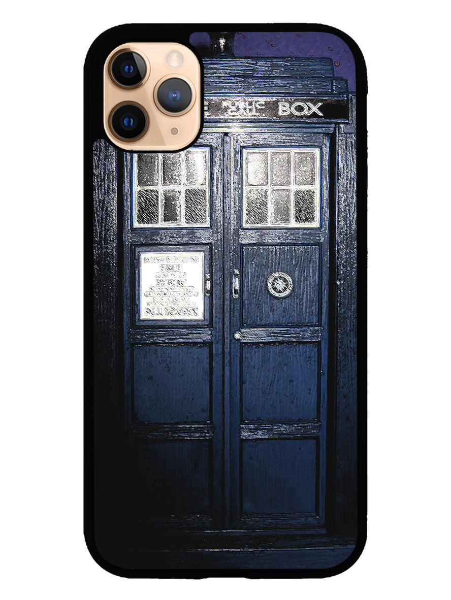 Dark Blue Tardis Doctor Who Toy iPhone 11 Pro Case