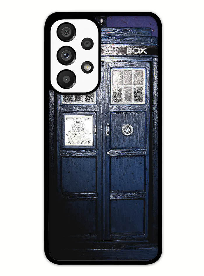 Dark Blue Tardis Doctor Who Toy Samsung Galaxy A53 5G Case