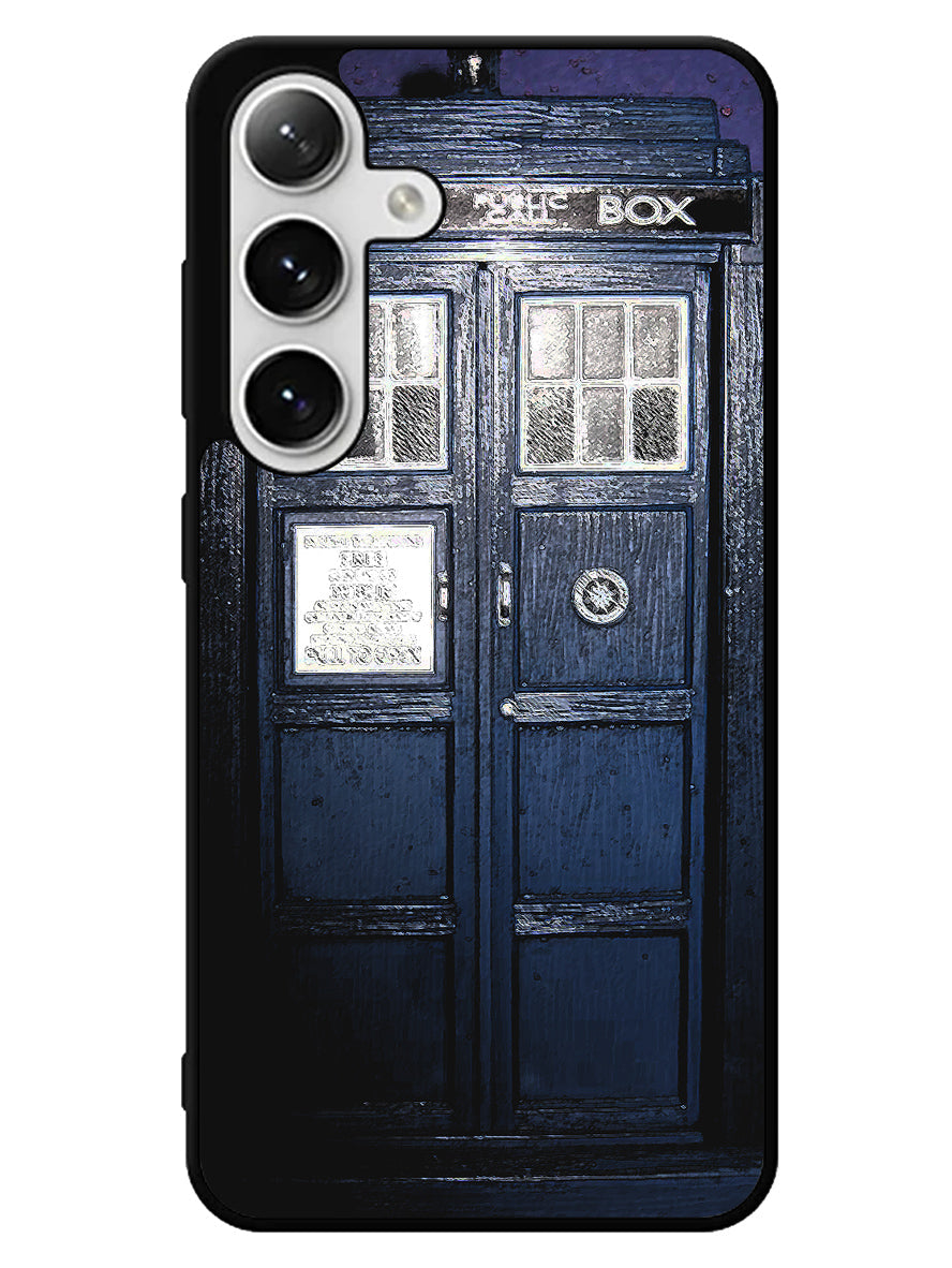 Dark Blue Tardis Doctor Who Toy Samsung Galaxy S25 5G Case